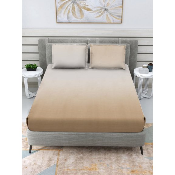 Homonation 100% Cotton Bedding Sheets & Pillowcases Set, 250 Thread Count Sateen Soft 3 Piece Twin Sheet Set with 14-Inch Deep Pockets -