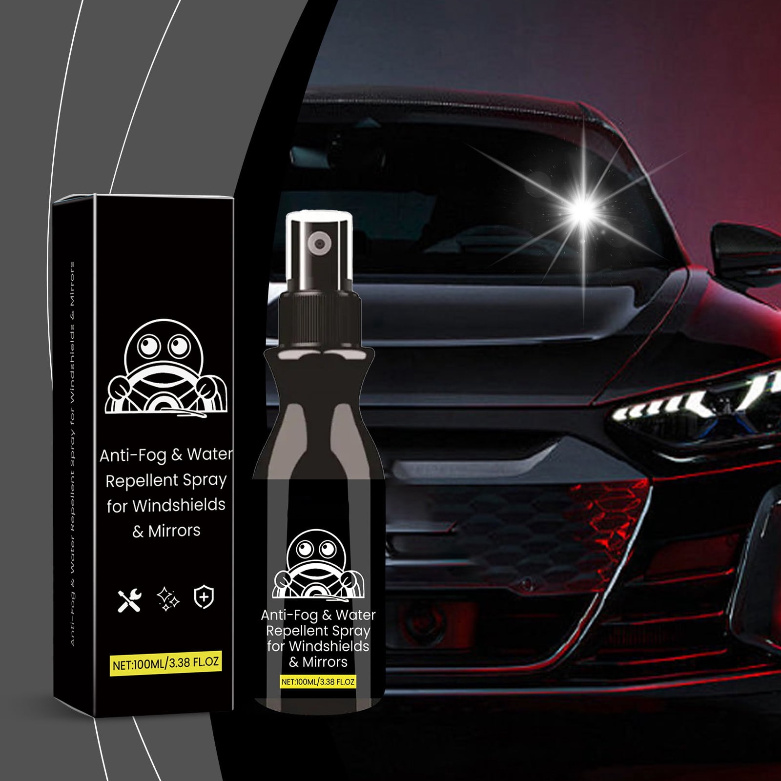 Window Repelent Homonth Car Glass Water Repellent Spray 1 Pack & Care Solution ...