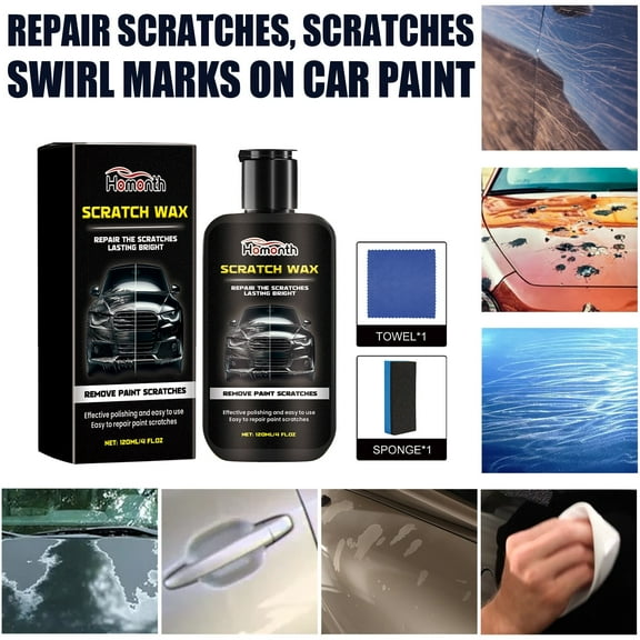 Homonth Car Scratch Repair Wax, car paint surface scratch, scratch and scraping repair paste, maintenance and polishing wax
