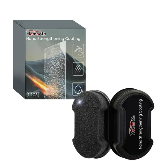 Homonth Car Sponge Wipe, Windshield Drain Window Brightening Portable Reinforced Glass Cleaning Sponge