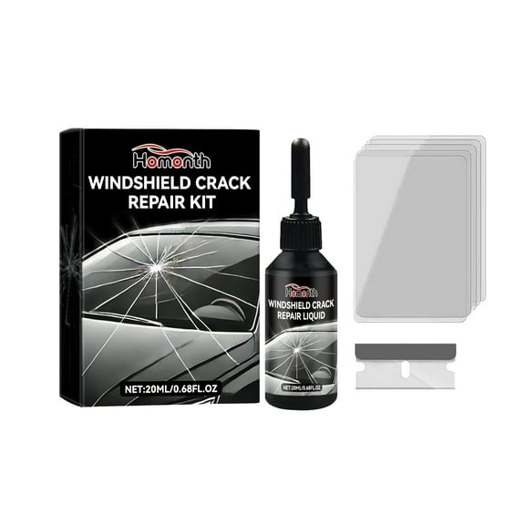 Homonth Car Windshield Crack Care Liquid, car glass care tools, Crack Glass Adhesive liquid