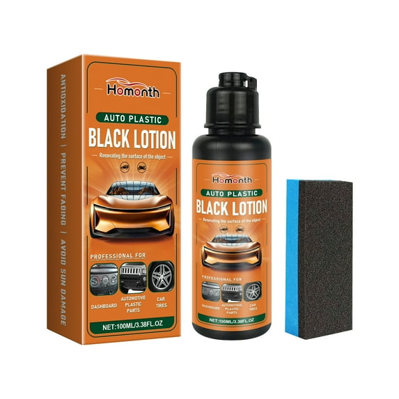 Homonth Car plastic Refurbishing Agent, interior parts stain cleaning and decontamination, black and bright care plastic refurbishing agent
