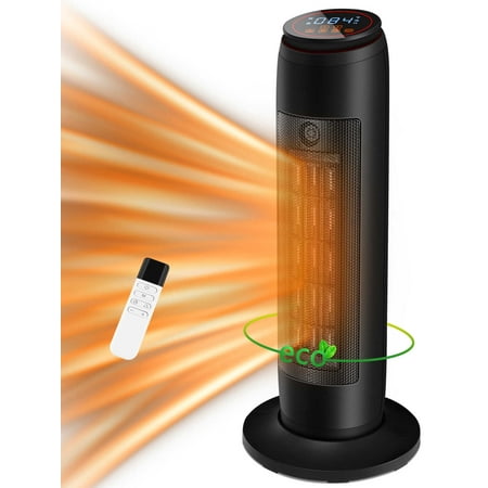Homore 1500W Space Heater with ECO Thermostat,Remote,24H Timer,Oscillation,Safety Protection