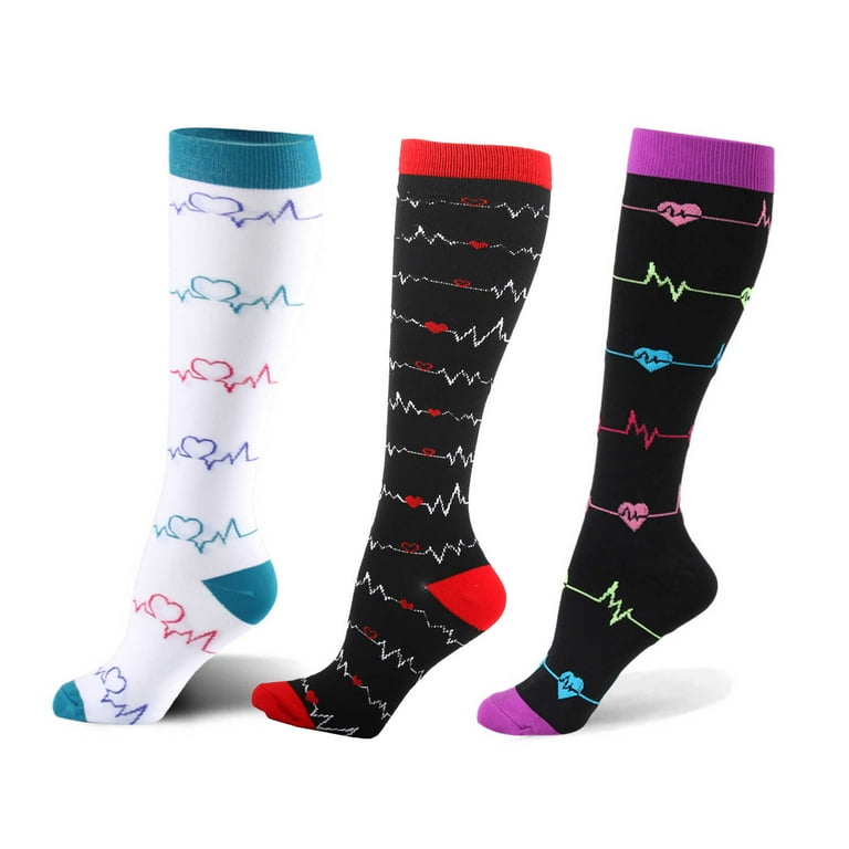 Homore 3 Pack XXL Compression Socks For Women and Men Circulation 