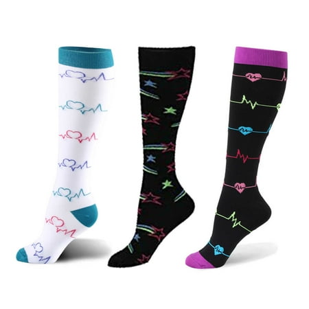 Homore 3 Pack XXL Compression Socks For Women and Men Circulation-Best Support for Medical,Running,Nursing,Athletic