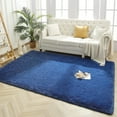 thumbnail image 1 of Homore Cute Fluffy Carpet Soft Washable Area Rugs for Bedroom/ Living Room Decoration, 4' x 5.9' , Light Navy, 1 of 7
