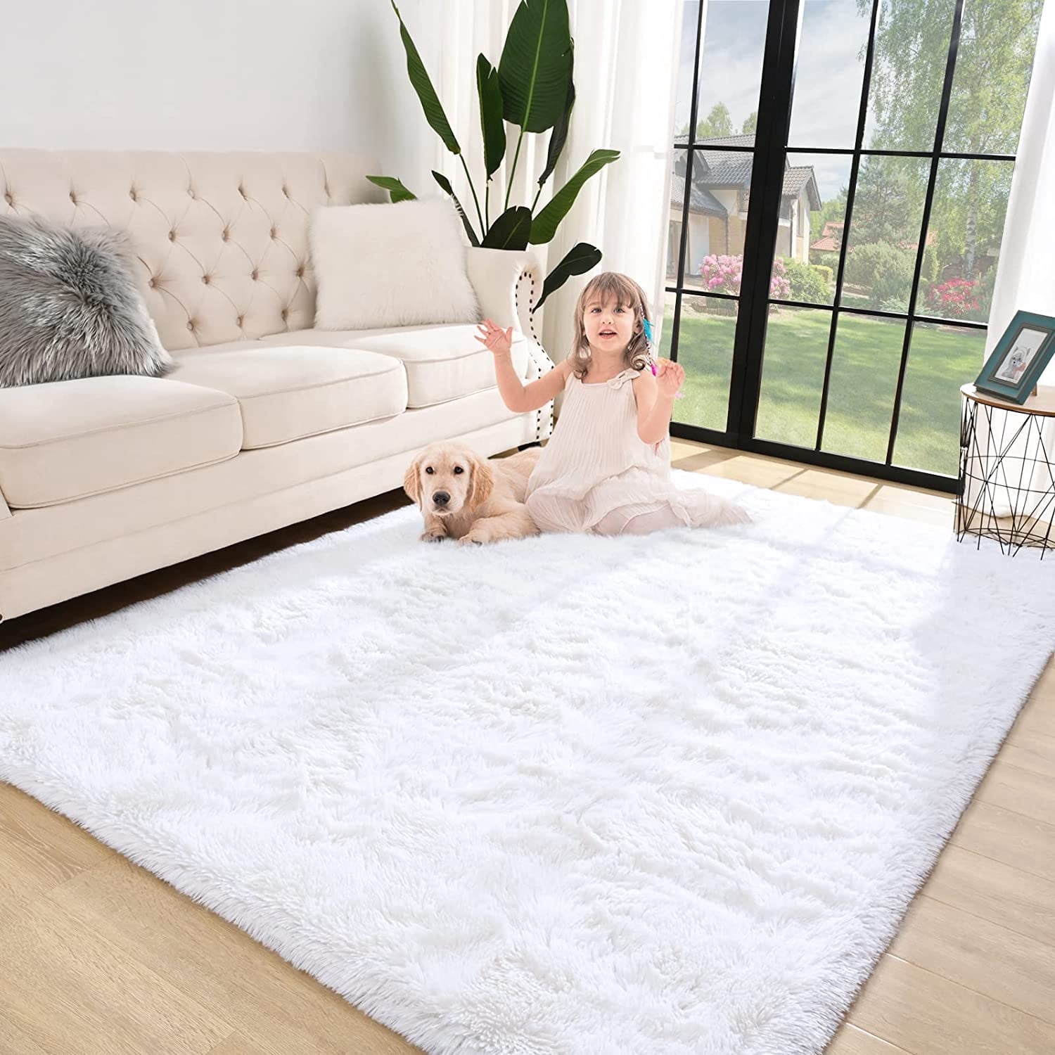 Homore Cute Fluffy Carpet Soft Washable Area Rugs for Bedroom/ Living ...