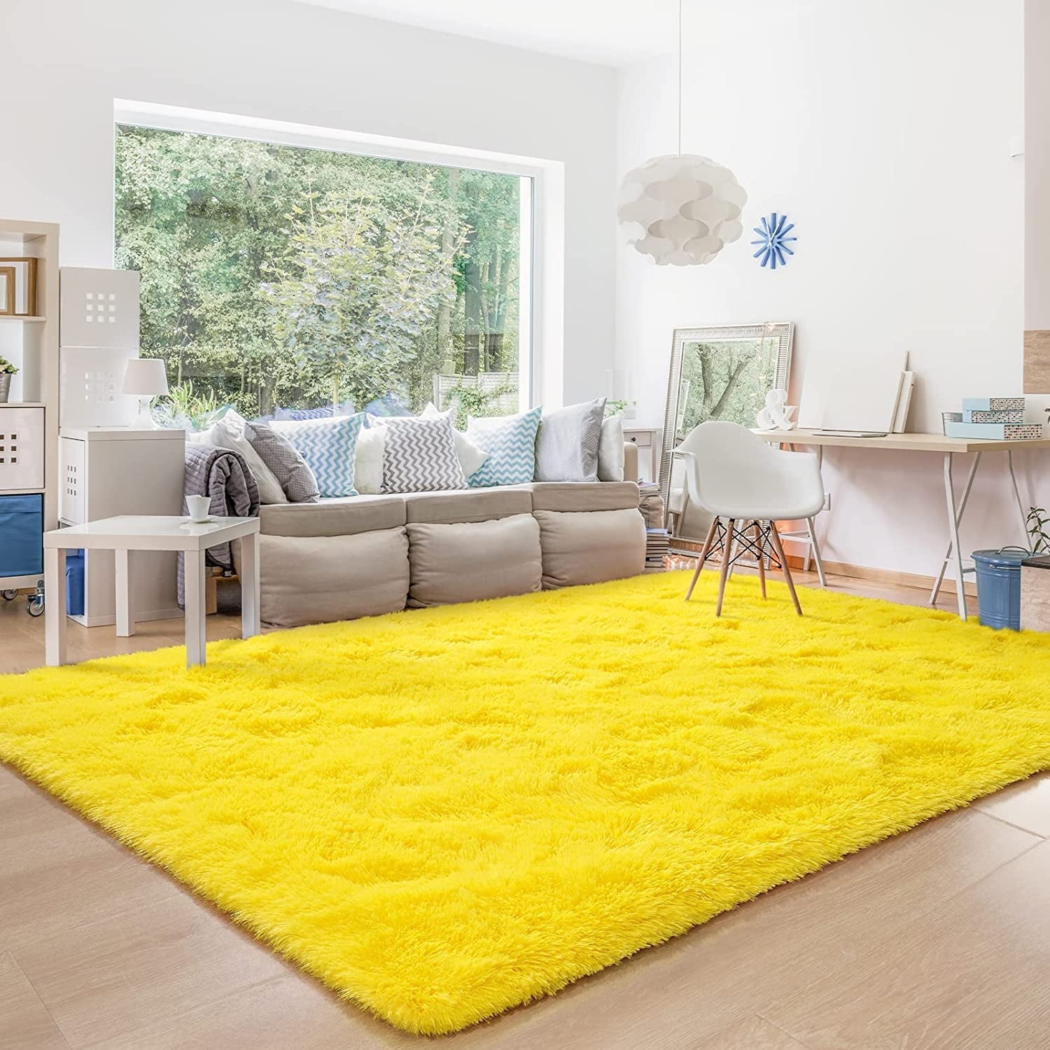 Homore Cute Fluffy Velvet Carpet Soft Washable Area Rugs for Bedroom ...
