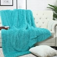 thumbnail image 1 of Homore Fashional Shaggy Faux Fur Throw Blanket for Kids and Adult, 60" x 80" , Blue, 1 of 7
