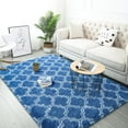 thumbnail image 1 of Homore Geometric Area Rugs for Bedroom Living Room Decor 5'x 8' Light Navy, 1 of 7