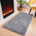 thumbnail image 1 of Homore Super Soft Area Rugs Fluffy Carpets for Bedroom Living Room 2' x 3' , Grey, 1 of 6