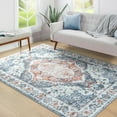 thumbnail image 1 of Homore Traditional Pattern Mystic Medallion Area Rug,4' x 6',Blue, 1 of 7