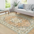 thumbnail image 1 of Homore Traditional Pattern Mystic Medallion Area Rug, 5' x 7', Camel, 1 of 7
