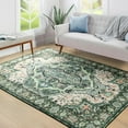 thumbnail image 1 of Homore Traditional Pattern Mystic Medallion Area Rug,6' x 9',Green, 1 of 7