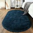 thumbnail image 1 of Homore Ultra Soft Modern Oval Rugs for Bedroom, 3.2' x 6.2', Navy Blue, 1 of 6