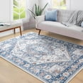 thumbnail image 1 of Homore Vintage Boho Oriental Medallion Area Rug, 10' x 14', Off-White, 1 of 6