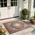 thumbnail image 1 of Homore Vintage Boho Oriental Medallion Area Rug, 2' x 3', Red, 1 of 8