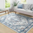 thumbnail image 1 of Homore Vintage Boho Oriental Medallion Area Rug, 6' x 9', Off-White, 1 of 7