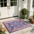 thumbnail image 1 of Homore Vintage Boho Traditional Oriental Faux Wool Area Rug, 2' x 3', Purple, 1 of 9