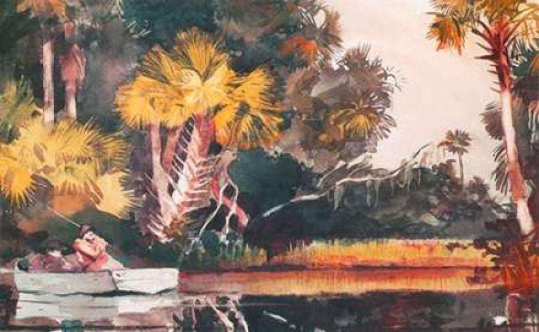 Homosassa Jungle Canvas Art - Winslow Homer (12 x 18)