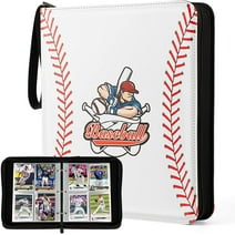 Homotte 4 Pocket Baseball Trading Card Binder, 440 Pockets Top-Loading Baseball Trading Card Holder with Removable Sleeves, Standard Size Baseball Card Organize Album for TCG collection