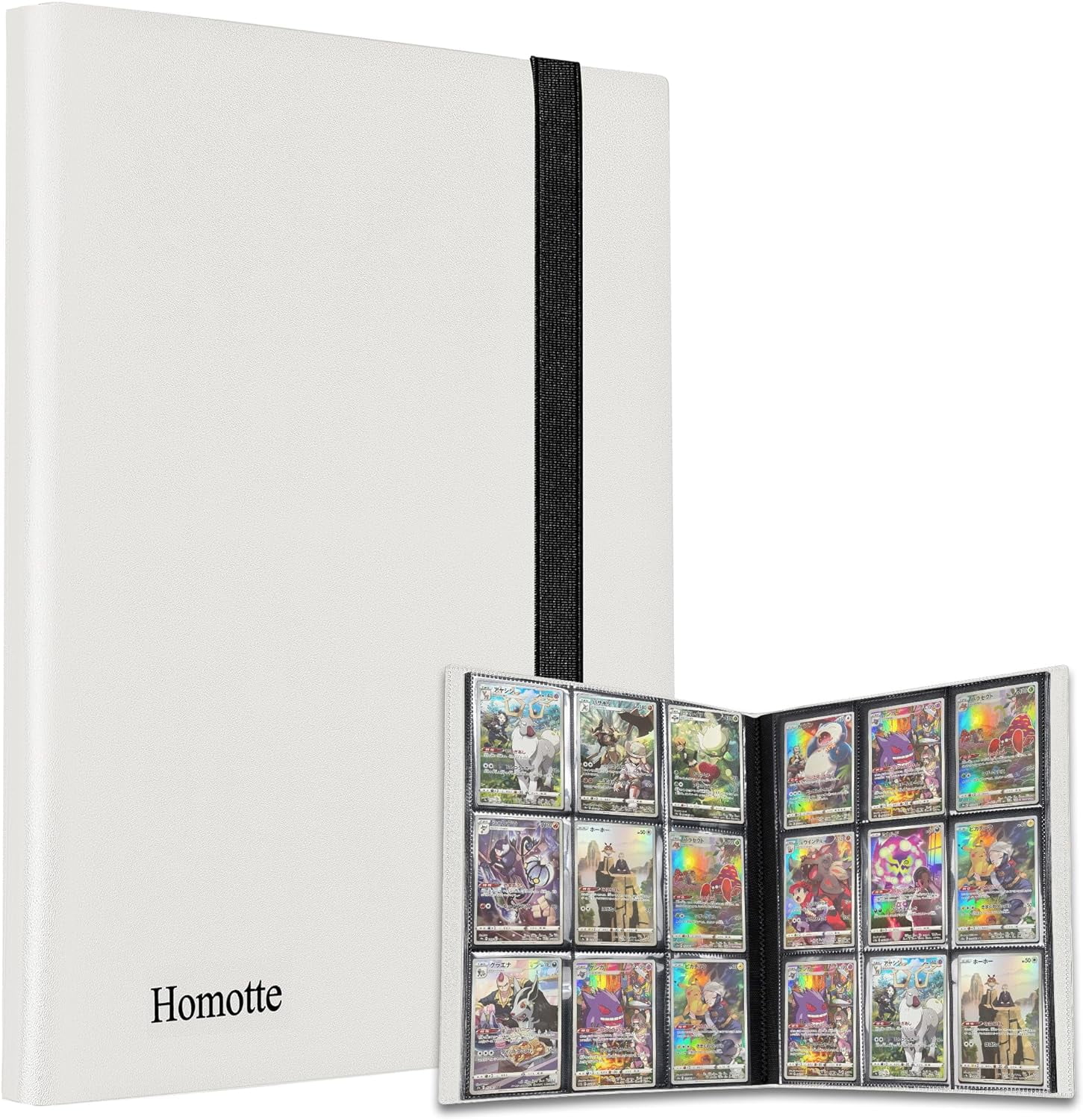 Homotte Trading Cards Binder, 9 Pocket Baseball Football Binder 360