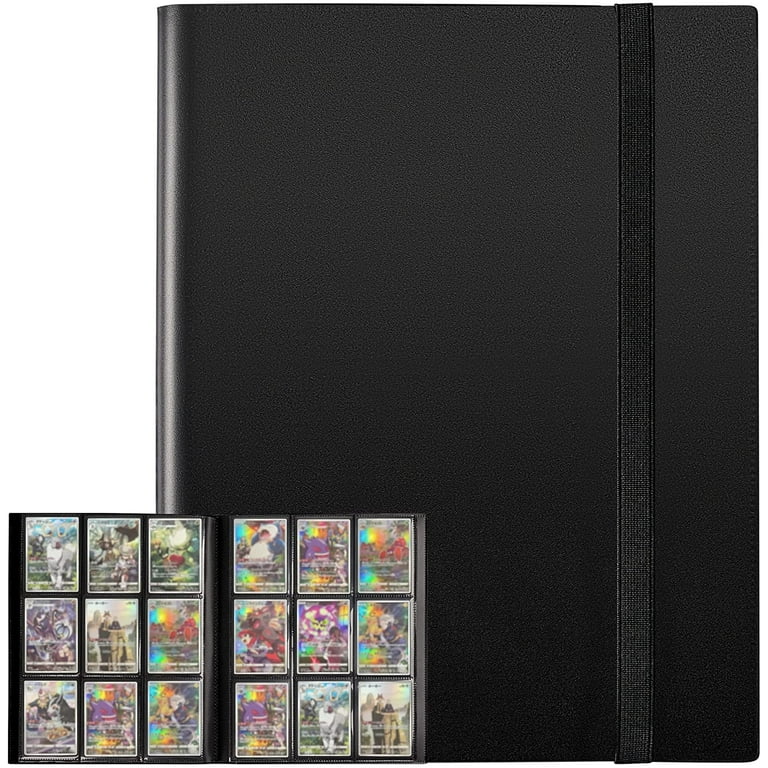Homotte Trading Card Binder, 9 Pocket Sleeves, 360 Card Capacity,  Waterproof Sturdy Black Storage Case - Walmart.com
