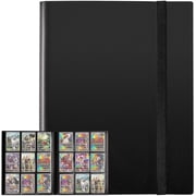 Homotte Trading Cards Binder، 9 Pockets Trading Card Binder Sleves، 360 Side Trading Card Holding Card Case Fit for Baseball Cards، Trading Cards، Football CardsBlack