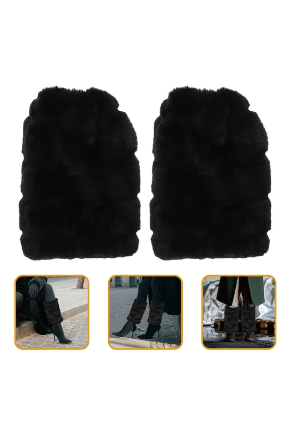 1 Pair Faux Fur Sock Boot Toppers Cuffs Furry Style For Women Winter Season
