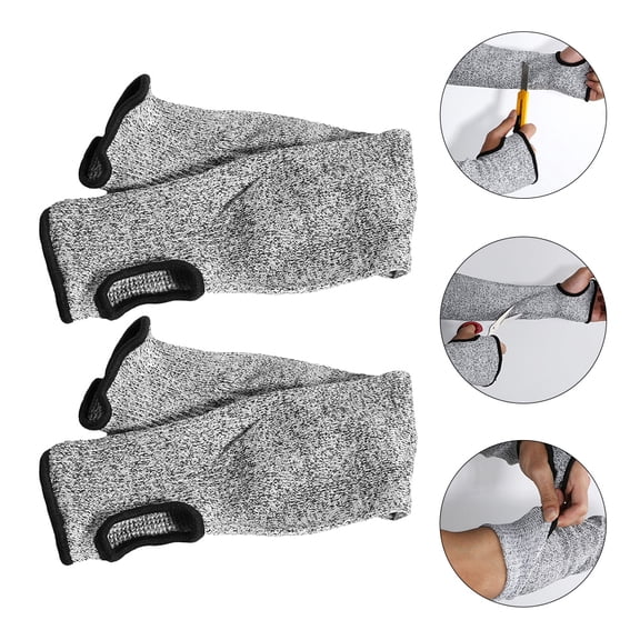 Homoyoyo 1 Pair Arm Protector Cut Protection HPPE Black for Industrial Users