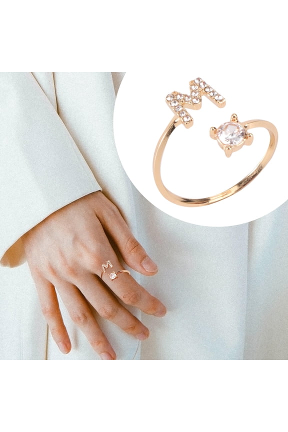 Adjustable Initial Letter for Women, Golden Alloy Fashion , and Stylish Accessory
