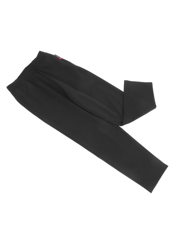 Breathable Black Cotton Chef Pants Stain Resistant for Men Kitchen Wear