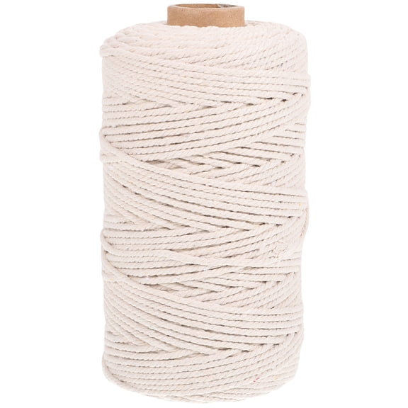 Homoyoyo Beige Cotton Twine for Decorative Crafts, Binding, Gardening, and Projects - Easy to Use and Store