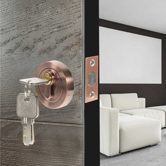 Homoyoyo Zinc Alloy Single Cylinder Deadbolt Door Lock for Bedroom Home Security Anti-Pry
