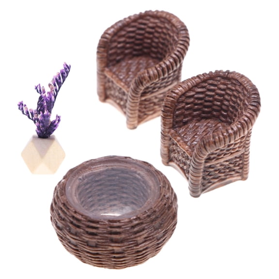 Homoyoyo Dollhouse Furniture Set Realistic Resin Miniature Model Detailed Accessories for Dollhouses