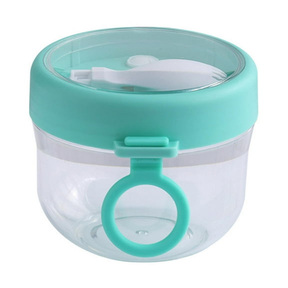 Homoyoyo Clear PC Round Container Set for Breakfast and Salad Travel Use, Food Storage, Leakproof Design