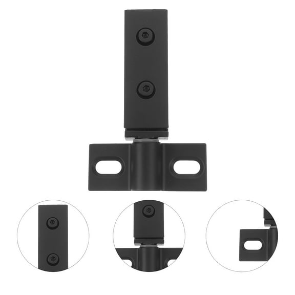 Homoyoyo Heavy Duty Stainless Steel Pivot Hinges for Glass Shower Door, Black Finish, Easy to Install, 1 Set