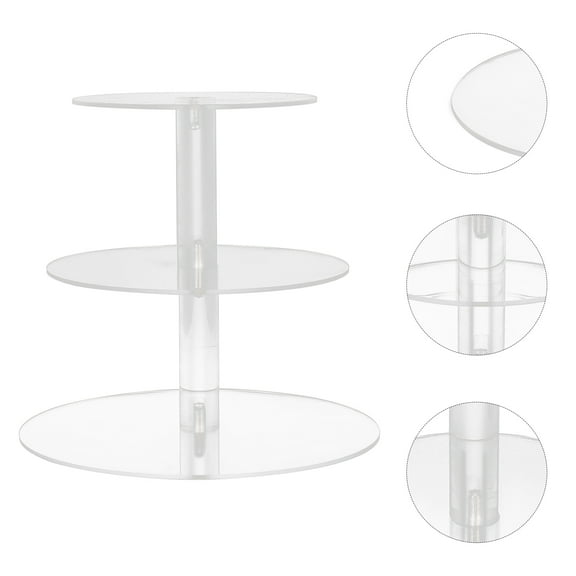 Homoyoyo Clear Acrylic Dessert Display Stand Set, Multi-Tier Cake Stand for Cakes, Pastries, Parties, and Events