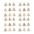 thumbnail image 1 of Homoyoyo Wood Slices Christmas Tree Bell Snowman Shapes Light Brown Craft Decorations for Holiday and Seasonal Projects, 1 of 8