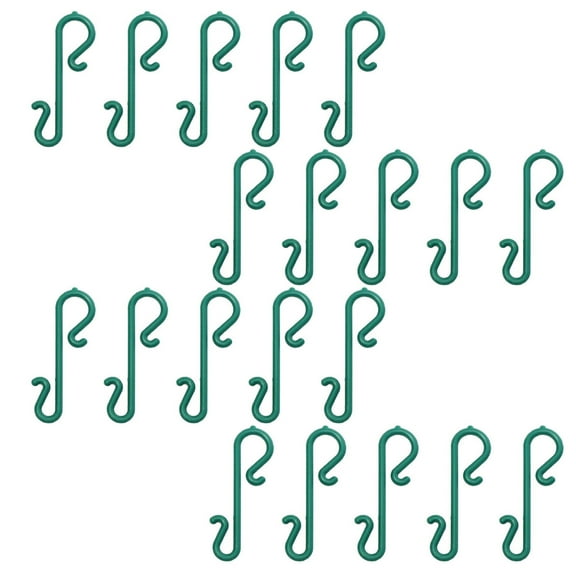 Homoyoyo Dark Green Christmas Tree Hooks with Smooth Edges for Holiday Ornaments, 100 Pieces and Easy to Use