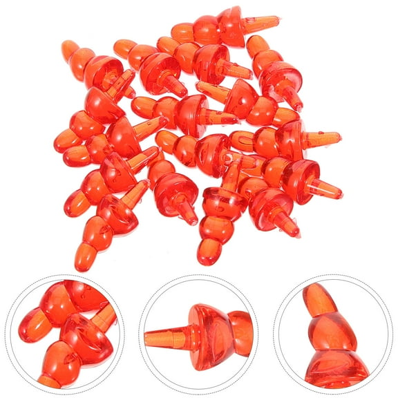Homoyoyo 100Pcs Orange Plastic Snowman Making Material for DIY Craft Christmas Decoration