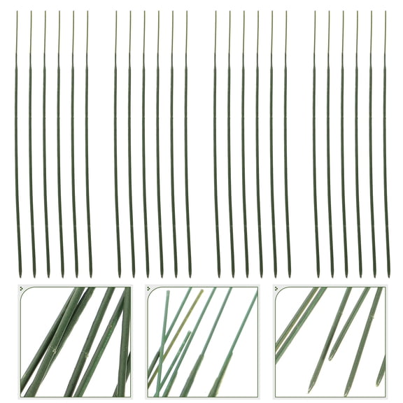 Homoyoyo 100 Pieces Green Floral , Flexible Plastic Wire for Flower Arrangements and Decoration Projects