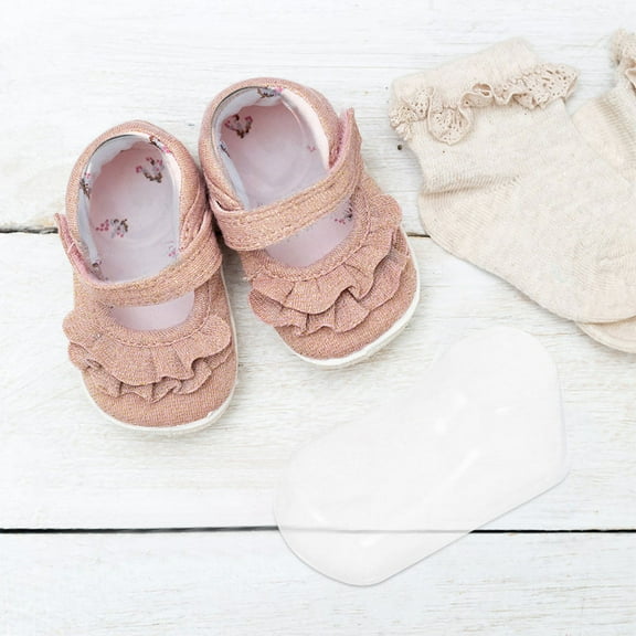 Homoyoyo Clear PVC Toddler Shoe Shapers 100pcs Anti-Creasing Display Supports for Home Use and Shoe Storage