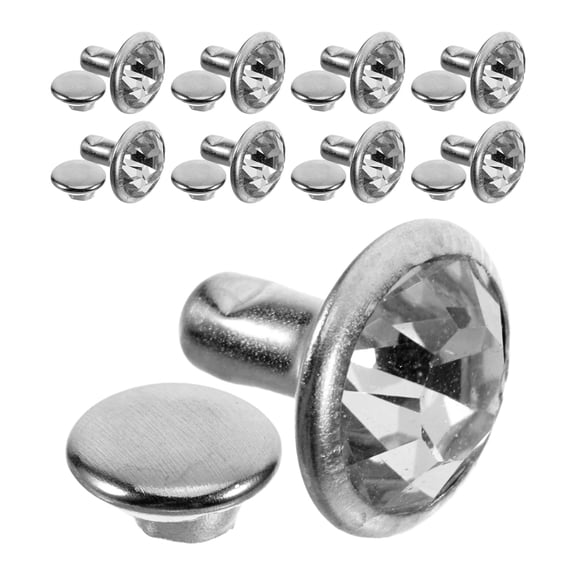 Homoyoyo 100Pcs Silver Metal Studs for Clothing DIY Leathercraft Shoes Bags Embellishment Fasteners