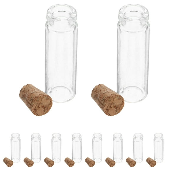 Homoyoyo Clear Glass Wishing Bottles with Cork Stoppers, 100 Pieces Storage Jars for Crafts, Party Favors, Decorations