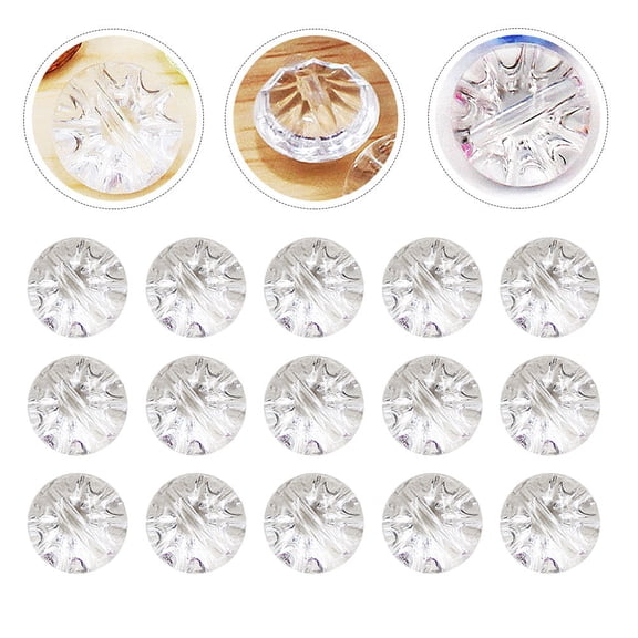 Homoyoyo 100Pcs White Resin Decorative Clothes Buttons with Smooth Holes for Sewing and Crafts