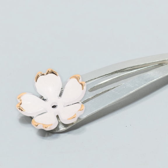 Homoyoyo 100pcs Cherry Blossom Flower Charms with White Acrylic End Caps for Jewelry Making, Craft Supplies, Elegant Everyday Wear Accessories