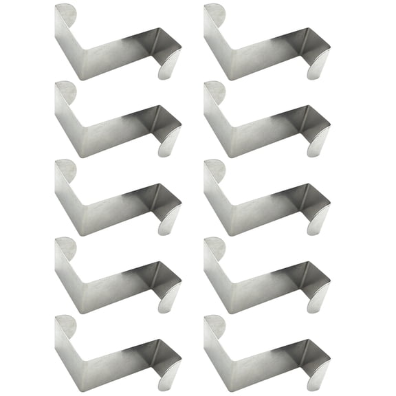 Homoyoyo Z Shaped Door Hooks Stainless Steel Silver 10PCS