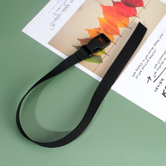 Homoyoyo 10Pcs Black Buckle Wrapping Straps Durable Adjustable Tie Down Straps for Suitcase