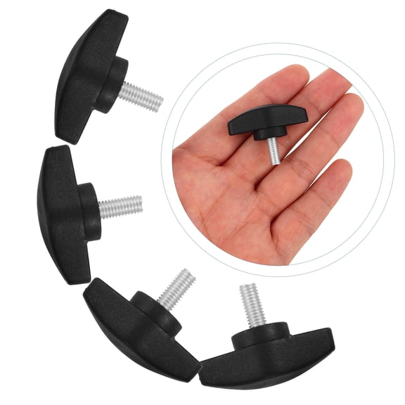 Homoyoyo Black Plastic Threaded Thumb Knobs for Microphone Stand Stability Replacement Parts, and Easy to Install